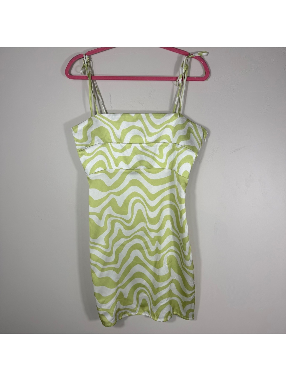River Island Green Swirl Mini Dress | women’s 12